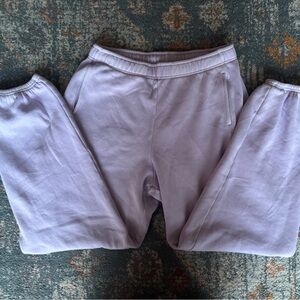 aerie Light Purple Sweatpants with Elastic Waist